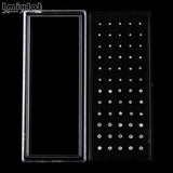 Imixlot 60pcs L Shape Stainless Steel CZ Crystal Nose Ring Body Piercing