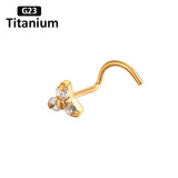 Titanium CZ Nose Studs Bar 20G Nose Piercing Jewelry
