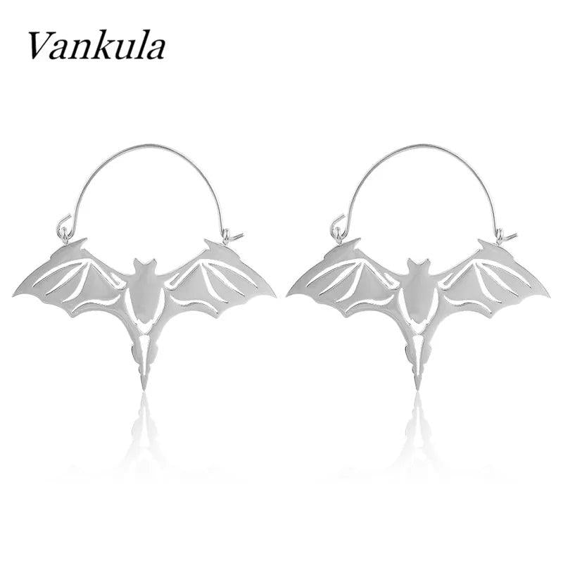 Vankula 2PCS Stainless Steel Dangle Drop Earrings Ear Plugs Tunnels