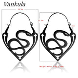 Vankula 2PCS Stainless Steel Dangle Drop Earrings Ear Plugs Tunnels