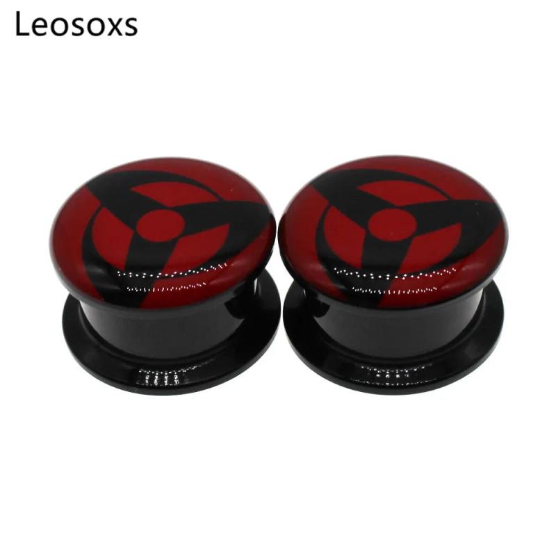 Leosoxs 2pcs Acrylic Double Horn Ear Expanding Tunnel Earplugs