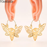 2PCS Butterfly Ear Hanger Weights Stainless Steel Ear Plugs Gauges