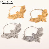 2PCS Butterfly Ear Hanger Weights Stainless Steel Ear Plugs Gauges