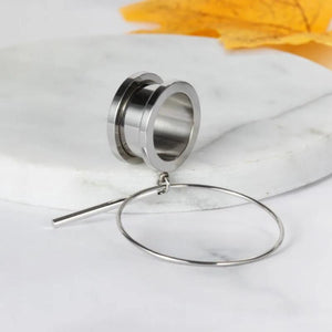 Stainless Steel Dangle Plugs Tunnels Body Jewelry 2PCS