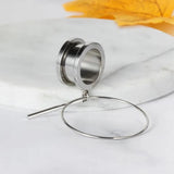 Stainless Steel Dangle Plugs Tunnels Body Jewelry 2PCS