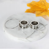 Stainless Steel Dangle Plugs Tunnels Body Jewelry 2PCS