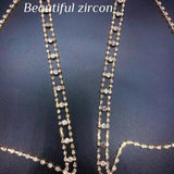 Rhinestone Body Jewelry Chest Chain Underwear Crystal Bikini Bra Accesso