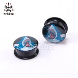 Acrylic Big Shark Ear Gauges Plugs Stretchers 6-30mm 2PCS