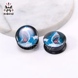 Acrylic Big Shark Ear Gauges Plugs Stretchers 6-30mm 2PCS