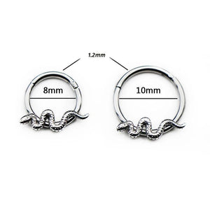 6-12mm Opal Rings Surgical Steel Septum Trick Jewelry