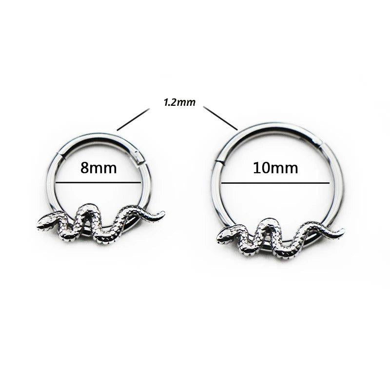 6-12mm Opal Rings Surgical Steel Septum Trick Jewelry