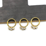 6-12mm Opal Rings Surgical Steel Septum Trick Jewelry
