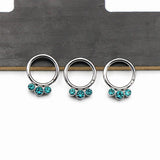 6-12mm Opal Rings Surgical Steel Septum Trick Jewelry