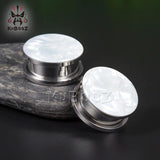 Stainless Steel Shell Ear Tunnels Plugs Gauges Piercing 6-25mm
