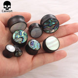 2PCS Sandalwood Ear Expansion Earrings Strechers Body Jewlery