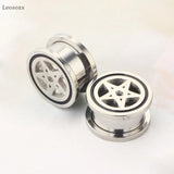 Leosoxs 2pcs Star Sword Circle Pendant Ear Piercing Jewelry