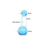 100pcs 14G Belly Button Navel Piercings Ear Rings Piercing Jewelry