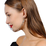 Nose Ring Chain, Hanging Disc Hoop-Ear Chain Nose Ring Tribal Jewelry