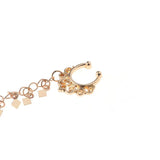 Nose Ring Chain, Hanging Disc Hoop-Ear Chain Nose Ring Tribal Jewelry