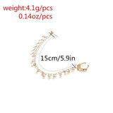 Nose Ring Chain, Hanging Disc Hoop-Ear Chain Nose Ring Tribal Jewelry