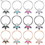 2pcs Zircon Nipple Ring Piercing Barbell Shield Bar Rings Surgical Steel