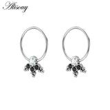 2pcs Zircon Nipple Ring Piercing Barbell Shield Bar Rings Surgical Steel