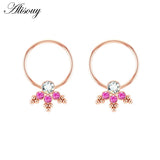 2pcs Zircon Nipple Ring Piercing Barbell Shield Bar Rings Surgical Steel
