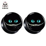 Evil Cat Acrylic Ear Plugs Tunnels Piercing Ear Gauges