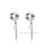 2 Pieces Ear Plugs Tunnels Ear Expansions Surgical Steel Ear Stretches