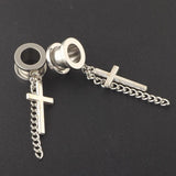 2 Pieces Ear Plugs Tunnels Ear Expansions Surgical Steel Ear Stretches