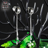 Stainless Steel Ear Tassel Pendant Tunnels Plugs Earring