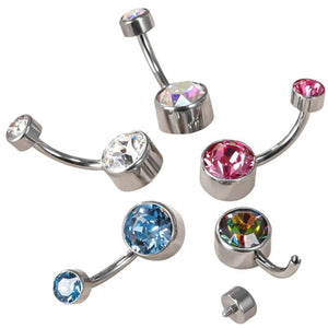 G23 Titanium Internally Thread Navel Piercing