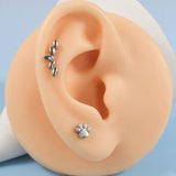 Titanium Paw Ear Cartilage Piercing Jewelry