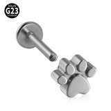 Titanium Paw Ear Cartilage Piercing Jewelry
