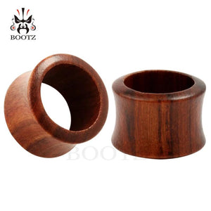 2 PCS Wood Ear Plugs Tunnels Stretcher Piercing Gauges Earrings
