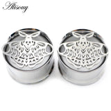 2pcs Stainless Steel Butterfly Ear Tunnels Plugs Expanders Gauge