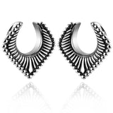 Giga 2 PCS Vintage Ear Tunnels Stainless Steel Ear Gauges Body Jewelry