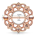 14G Surgical Steel Nipple Rings with Water Drop Pendant Charm