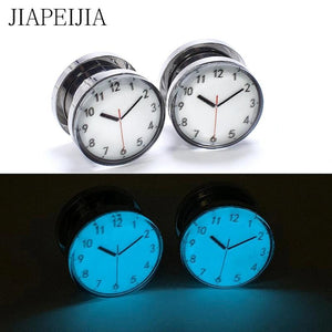 Clock Pattern Stainless Steel Ear Gauges Tunnel and Plug Ear Stretcher