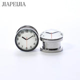 Clock Pattern Stainless Steel Ear Gauges Tunnel and Plug Ear Stretcher