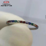 G23 Titanium Rainbow Zircon Hight Segment Rings Nose Ring Earring