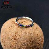 G23 Titanium Rainbow Zircon Hight Segment Rings Nose Ring Earring