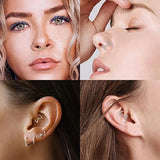 G23 Titanium Moon Shaped Hinged Segment Zircon Pave Hoop Nose Ring