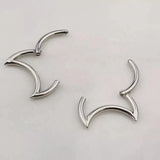 G23 Titanium Moon Shaped Hinged Segment Zircon Pave Hoop Nose Ring