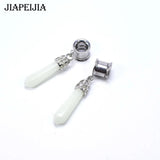 Luminous Ear Plugs Tunnel Gauges Stud Earring Ear Stretcher Expander