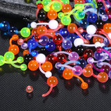 100Pcs Acrylic Belly Button Rings Colorful Belly Piercing Kits Sexy Jewelry