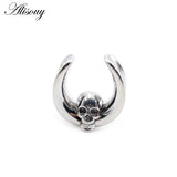1PC Saddle Skull Ear Weight Hangers Plug Tunnel Body Jewelry Stainless