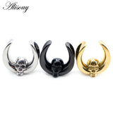 1PC Saddle Skull Ear Weight Hangers Plug Tunnel Body Jewelry Stainless