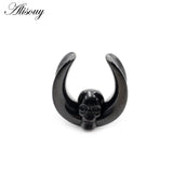 1PC Saddle Skull Ear Weight Hangers Plug Tunnel Body Jewelry Stainless