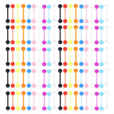 100pcs Mix 14G Tongue Piercing Lot Nipple Piercing Set Jewelry
